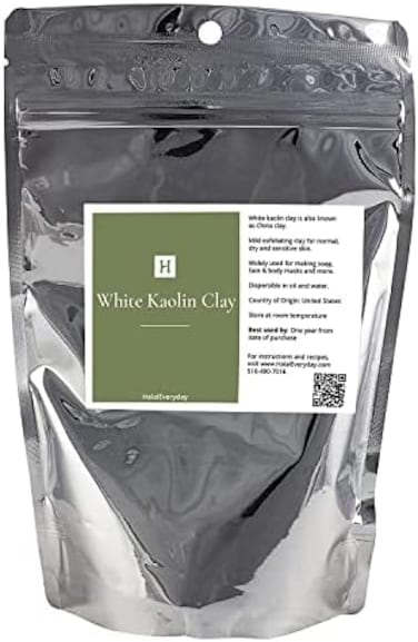 HalalEveryDay White Kaolin Clay Powder   1 pound   Cosmetic Grade   100% Natural   DIY Facial Mask