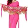 Wuchieal Women's Sweet Bellydance Hip Scarf with Gold Coins Skirts Wrap Noisy
