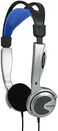 Koss KTXPro1 Titanium On-Ear Portable Headphones, Volume Control, Ultra Lightweigt Design, Silver Black and Blue