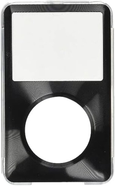 iPod Clear Hard Plastic Case, Black and Transparent