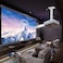 suptek White Universal Projector Ceiling Mount Bracket Fits Flat or Sloped Ceiling Height Adjustable with Extendable Length for LCD/DLP Projectors (PR05)