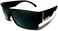 Locs Mens Flat Top Gangster Sunglasses Black Silver Frame 91026