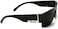 Locs Mens Flat Top Gangster Sunglasses Black Silver Frame 91026