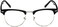 Shiratori New Vintage Fashion Half Frame Semi-Rimless Clear Lens Glasses