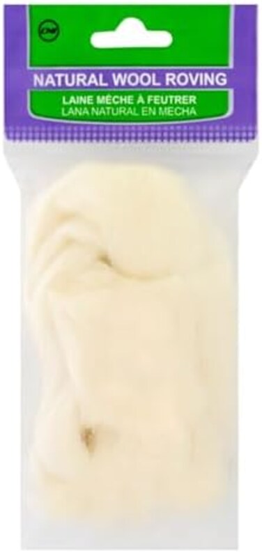 Clover Natural Wool Roving, Off White - 7920