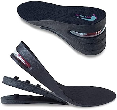 FOOTINSOLE.COM Height Increase Shoe Insoles with Air Cushion (3 Layers (2.5" UP), Large (Men's 7-11))