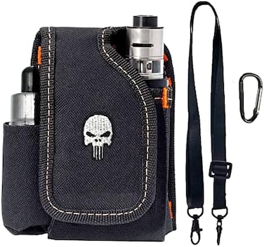 Disrerk Vape Mod Carrying Bag with Straps, Vapor Case For Box Mod, Tank, E-juice, Battery - Best Vape Portable Travel to Keep Your Vape Accessories Organized [CASE ONLY]