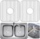DecorRack 2 Sink Protectors, 12 x 11 inches Each, Kitchen Sink Dish Rack, Protect Sink from Stains, Damage, Scratches, Dishwasher Safe Sink Grid, Sink Mat, for Kitchen (2 Pack)