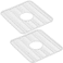 DecorRack 2 Sink Protectors, 12 x 11 inches Each, Kitchen Sink Dish Rack, Protect Sink from Stains, Damage, Scratches, Dishwasher Safe Sink Grid, Sink Mat, for Kitchen (2 Pack)