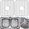 DecorRack 2 Sink Protectors, 12 x 11 inches Each, Kitchen Sink Dish Rack, Protect Sink from Stains, Damage, Scratches, Dishwasher Safe Sink Grid, Sink Mat, for Kitchen (2 Pack)