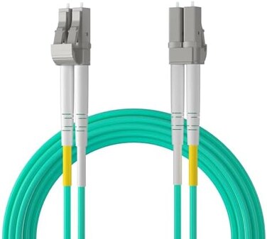 10 جي تيك كيبل تصحيح الياف بصرية مزدوج 10 جيجابت/جيجابت متعدد الاوضاع 50/125 ميكرومتر LSZH لجهاز ارسال واستقبال SFP واكوا، 5 متر (16.4 قدم)، 4 قطع