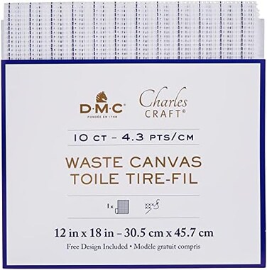 Dmc Waste Canvas, White, 12 By 18-Inch, Cr9113