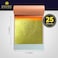 BARNABAS BLATTGOLD Genuine Gold Leaf Sheets 24k - - 3.1 inches - 25 Sheets Booklet - Transfer Patent Leaf