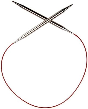 ChiaoGoo Red Lace Circular 24 inch (61cm) Stainless Steel Knitting Needle Size US 11 (8mm) 7024-11