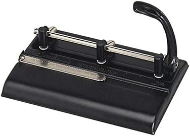 Master Martin Yale 5325B 5000 Series Hole Punch, Black, 9/32" Hole Diameter, Up To 32-sheets of 20 Pound Bond Paper, Adjustable Heads for 2-3 Hole Punching