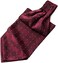 HISDERN SetSense Men's Plaid Jacquard Woven Self Cravat Tie Ascot One Size Red/Gray