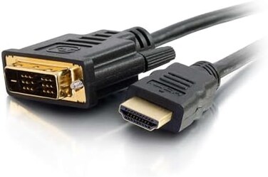 C2G كيبل فيديو رقمي عالي السرعة HDMI الى DVI-D بطول 2 متر، كيبل محول شاشة DVI الى HDMI، دقة 1080p HD مناسب لاجهزة بلاي ستيشن 4 وراسبيري باي وروكو واكس بوكس ون وبلو راي ودي في دي ومحطات توصيل ديل