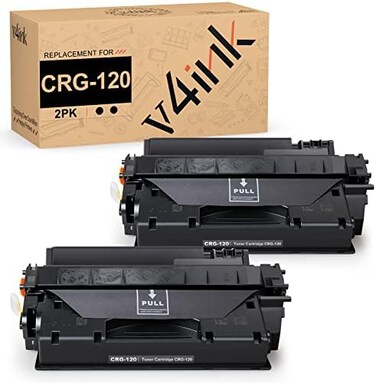 V4INK 2 Pack Compatible Canon 120 Toner Cartridge for use with Canon imageCLASS D1120 D1320 D1350 D1170 D1370 D1150 D1180 Series