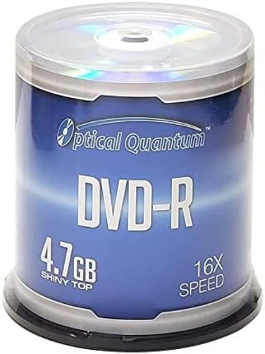 Optical Quantum DVD-R 4.7GB 16x Silver Top Media Disc - 100 Disc Spindle (FFP) OQDMR16ST-BX