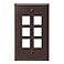 Leviton 41080-2BP QuickPort Wallplate, Single Gang, 2-Port, Brown