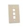 Leviton 41080-2BP QuickPort Wallplate, Single Gang, 2-Port, Brown
