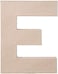 Darice Paper Mache Letter - E - 8 x 5.5 x 1 inches