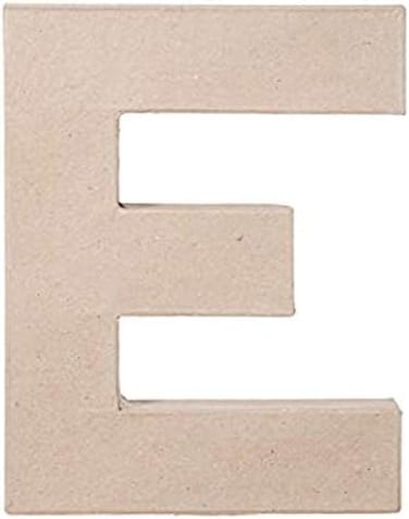 Darice Paper Mache Letter - E - 8 x 5.5 x 1 inches