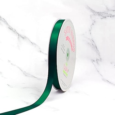 Creative Ideas Solid Satin Ribbon, 5/8-Inch by 100 Yard, Hunter Green, Solid
