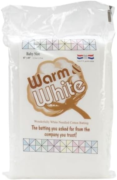 The Warm Company and White Cotton Batting with 45 x 60-inch Crib