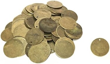 Craft Making Shop 200 Antique Bronze Round Metal Blanks 20mm CMS5311