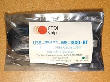 كيبل USB RS485-WE-1800-BT من اف تي دي اي، USB الى سلسلة RS485، طول 1.8 متر، طرف سلك