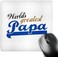3dRose LLC 8 x 8 x 0.25 Inches Worlds Greatest Papa Blue Text On White Mouse Pad (mp_151315_1)
