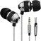 Betron B25 Earphones, Noise Isolating In-Ear Wired Headphones with Strong Bass, Tangle-Free Cord, Lightweight, Carry Case and Soft Earbud Tips, Black