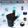 OZERO Winter Cycling Gloves for Men Women: Waterproof Windproof Anti-Slip Touchscreen Thermal Sports Gloves for Driving Hiking Bike Cycling Running