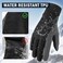 OZERO Winter Cycling Gloves for Men Women: Waterproof Windproof Anti-Slip Touchscreen Thermal Sports Gloves for Driving Hiking Bike Cycling Running