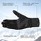 OZERO Winter Cycling Gloves for Men Women: Waterproof Windproof Anti-Slip Touchscreen Thermal Sports Gloves for Driving Hiking Bike Cycling Running