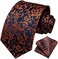 HISDERN Paisley Tie Handkerchief Woven Classic Men's Necktie &amp; Pocket Square Set
