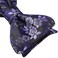 HISDERN SetSense Men's Floral Jacquard Woven Self Bow Tie Set One Size Purple/Black
