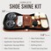 MARZ Luxury Shoe Care Kit - 100% Genuine Horsehair Brush, 2 Durable Spreading Sponges, 2 Full Size Black And Neutral Shoe Polishes (45G), Shoe/Suit Brush, Polishing/Shining Cloth,