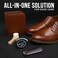 MARZ Luxury Shoe Care Kit - 100% Genuine Horsehair Brush, 2 Durable Spreading Sponges, 2 Full Size Black And Neutral Shoe Polishes (45G), Shoe/Suit Brush, Polishing/Shining Cloth,