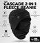 Tough Headwear Helmet Liner Beanie with Mask - Motorcycle &amp; Construction Fleece Skull Cap - Gear for Hard Hat, Ski,Snowboard