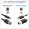 كيبل ماترز كيبل USB 2.0 نوع C (USB-C) الى النوع B (USB-B) للطابعة والماسح الضوئي باللون الاسود بطول 3.3 قدم