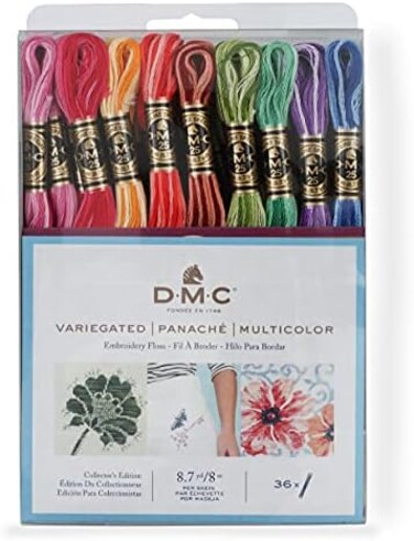 DMC F25PK36 Variegated Embroidery Floss, Assorted, 36-Pack
