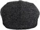 Wonderful Fashion Men's Classic Herringbone Tweed Wool Blend Newsboy Ivy Hat (Large/X-Large, Charcoal)