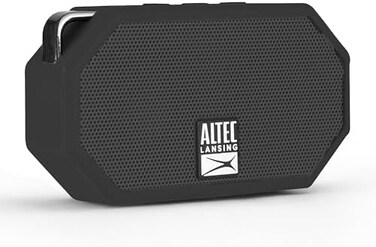 Altec Lansing Mini H2O - Waterproof Bluetooth Speaker, IP67 Certified &amp; Floats in Water, Compact &amp; Portable Speaker for Hiking, Camping, Pool, and Beach,Black