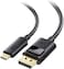 Cable Matters USB C to DisplayPort Cable (USB-C to DisplayPort Cable, USB C to DP Cable) Supporting 4K 60Hz in Black 9.8 Feet - Thunderbolt 3 Port Compatible for MacBook Pro, Dell XPS 13, 15 and More