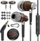 Symphonized Wired Earbuds with Microphone &ndash; 90% Noise Cancelling Ear buds with Mic, in Ear Headphones Wire for Computer &amp; Phone, Earphones 3.5 mm Jack