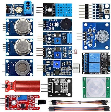 مجموعة وحدات استشعار المنزل الذكي 16 في 1 لاردوينو راسبيري باي الاحترافية التي تصنعها بنفسك (مجموعة المنزل الذكي)