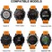 ISABAKE Band for Garmin Forerunner 935/Forerunner 945/Forerunner 745,Compatible with Fenix 5/ Fenix 5plus/ Fenix 6/ Fenix 6 Pro/Approach S60 ,Soft Silicone 22mm Replacement Bands (Orange)