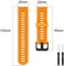 ISABAKE Band for Garmin Forerunner 935/Forerunner 945/Forerunner 745,Compatible with Fenix 5/ Fenix 5plus/ Fenix 6/ Fenix 6 Pro/Approach S60 ,Soft Silicone 22mm Replacement Bands (Orange)